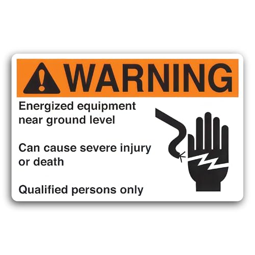 2 (Pieces) 3" and 5" Warning Sign Sticker, Waterproof Vinyl Decals for Many Purpose Like Cars, Truck