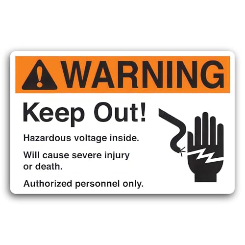 2 (Pieces) 3" and 5" Warning Sign - Keep Out Sticker, Waterproof Vinyl Decals for Many Purpose Like 