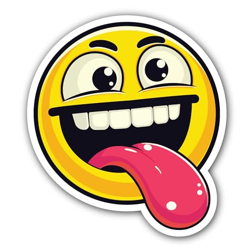 2 (Pieces) 3" and 5" Funny Man Mask Sticker, Waterproof Vinyl Decals for Many Purpose Like Cars, Tru