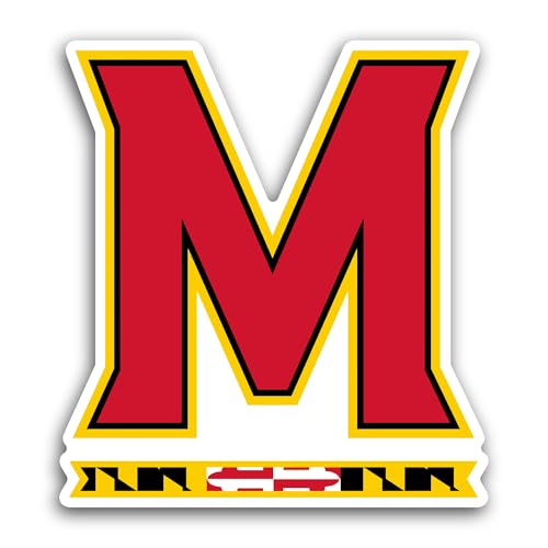 2 (Pieces) 3" and 5" Maryland B@sketball Sticker, Waterproof Vinyl Decals for Many Purpose Like Cars
