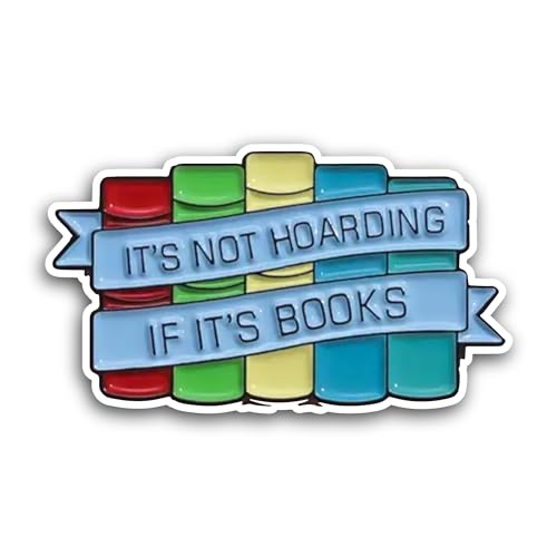 2 (Pieces) 3" and 5" It's Not Hoarding If It's Books Sticker, Waterproof Vinyl Decals for Many Purpo