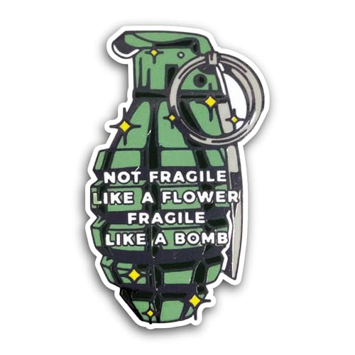 2 (Pieces) 3" and 5" Not Fragile Like A Flower Sticker, Waterproof Vinyl Decals for Many Purpose Lik
