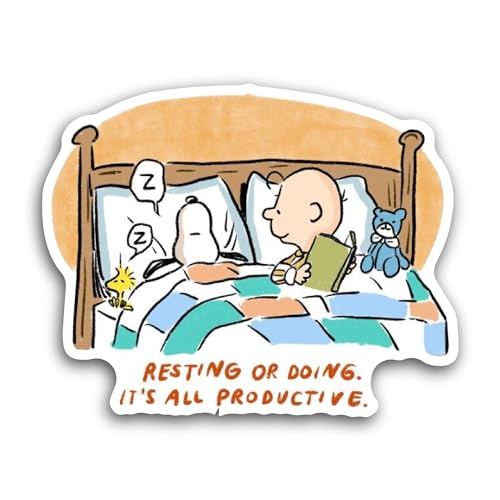 2 (Pieces) 3" and 5" Resting Or Doing Text Sticker, Waterproof Vinyl Decals for Many Purpose Like Ca