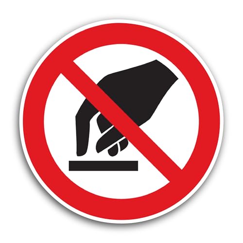 2 (Pieces) 3" and 5" Prohibition Sign Sticker, Waterproof Vinyl Decals for Many Purpose Like Cars, T