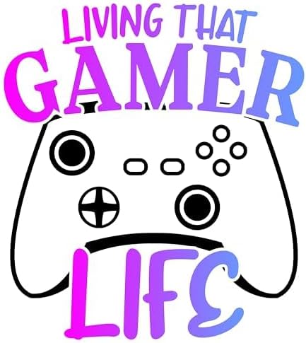 Inspirational Quote Living That Gamer Life Motivational Sticker Vinyl Decal Motivation Stickers- 5" Vinyl Sticker Waterproof