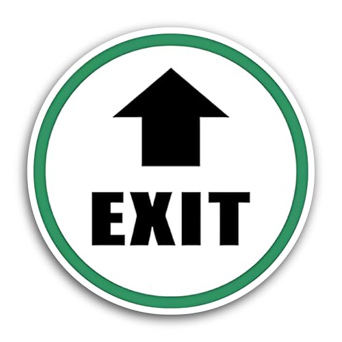 2 (Pieces) 3" and 5" Exit Text Sign Sticker, Waterproof Vinyl Decals for Many Purpose Like Cars, Tru