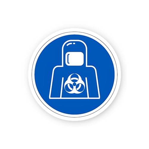 2 (Pieces) 3" and 5" Protective Suit Safety Icon Sticker, Waterproof Vinyl Decals for Many Purpose L