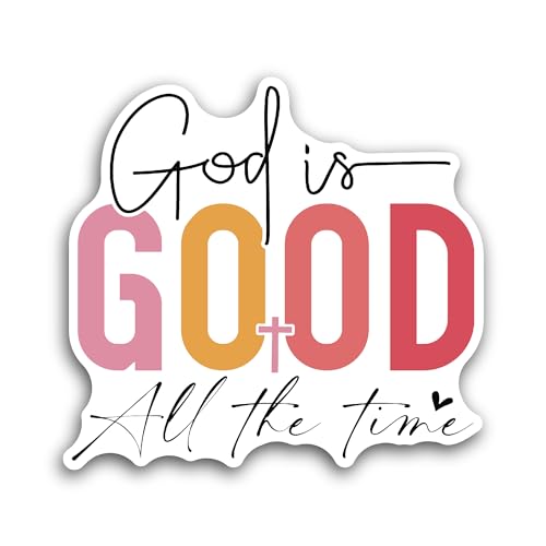 2 (Pieces) 3" and 5" God is Good Sticker, Waterproof Vinyl Decals for Many Purpose Like Cars, Trucks