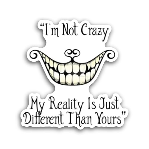 2 (Pieces) 3" and 5" I'm Not Crazy Sticker, Waterproof Vinyl Decals for Many Purpose Like Cars, Truc