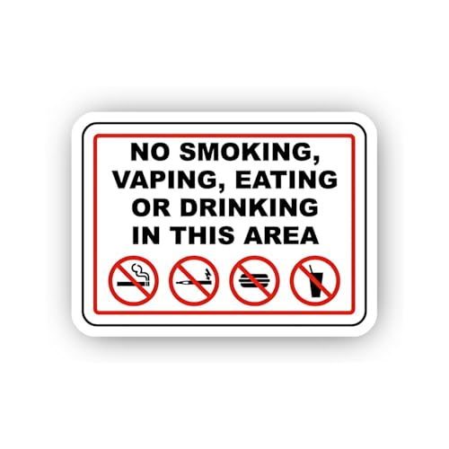 2 (Pieces) 3" and 5" Restricted Activity Four Symbols Sticker, Waterproof Vinyl Decals for Many Purp