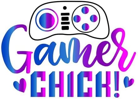 Inspirational Quote Gamer Chick Great Gift, Motivational Sticker Vinyl Decal Motivation Stickers- 5" Vinyl Sticker Waterproof