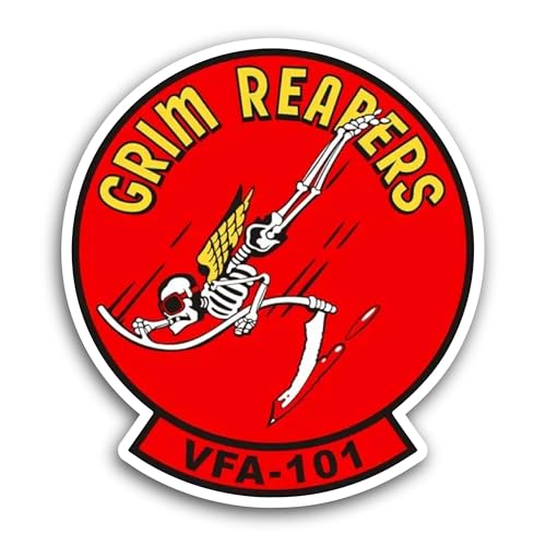 2 (Pieces) 3" and 5" Grim Reapers Sticker, Waterproof Vinyl Decals for Many Purpose Like Cars, Truck