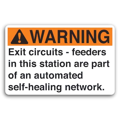 2 (Pieces) 3" and 5" Warning - Exit Circuits - Feeders in This Station Sticker, Waterproof Vinyl Dec