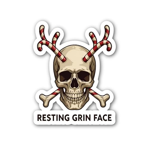 2 (Pieces) 3" and 5" Deer Head Profile Outline Sticker, Waterproof Vinyl Decals for Many Purpose Lik