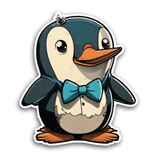 2 (Pieces) 3" and 5" Penguin Sticker, Waterproof Vinyl Decals for Many Purpose Like Cars, Trucks, La