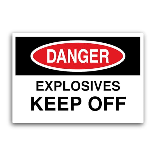 2 (Pieces) 3" and 5" Danger Explosives Sticker, Waterproof Vinyl Decals for Many Purpose Like Cars, 