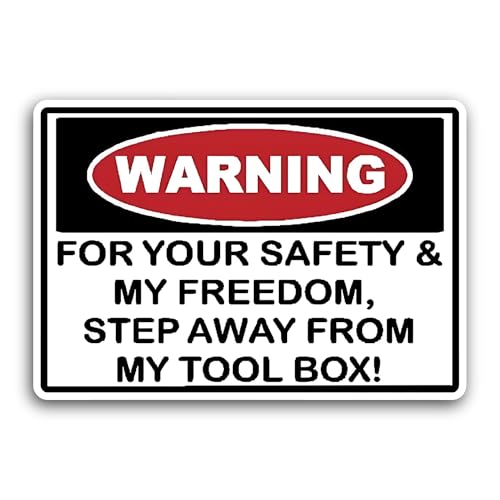 2 (Pieces) 3" and 5" Warning for Your Safety and Sticker, Waterproof Vinyl Decals for Many Purpose L