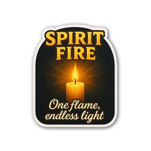 2 (Pieces) 3" and 5" Spirit FIRE Sticker, Waterproof Vinyl Decals for Many Purpose Like Cars, Trucks