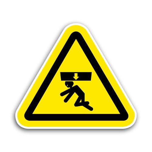 2 (Pieces) 3" and 5" Warning Lift Correctly Symbol Sticker, Waterproof Vinyl Decals for Many Purpose