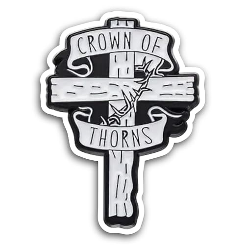 2 (Pieces) 3" and 5" Crown of Thorns Sticker, Waterproof Vinyl Decals for Many Purpose Like Cars, Tr