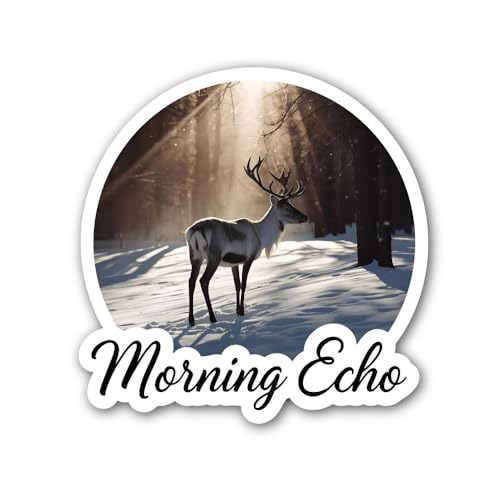 2 (Pieces) 3" and 5" Stylized Pine Branch Sticker, Waterproof Vinyl Decals for Many Purpose Like Car