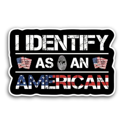 2 (Pieces) 3" and 5" American Sticker, Waterproof Vinyl Decals for Many Purpose Like Cars, Trucks, L