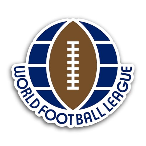 2 (Pieces) 3" and 5" W0rld Football League Sticker, Waterproof Vinyl Decals for Many Purpose Like Ca