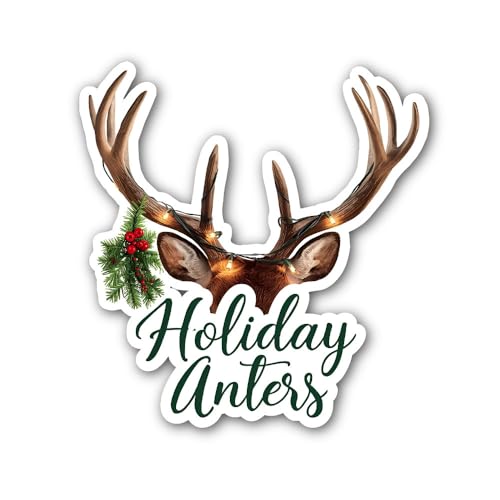 2 (Pieces) 3" and 5" Festive Sleigh Delivery Badge Sticker, Waterproof Vinyl Decals for Many Purpose