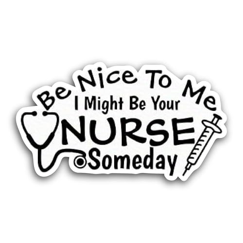 2 (Pieces) 3" and 5" Be Nice Sticker, Waterproof Vinyl Decals for Many Purpose Like Cars, Trucks, La