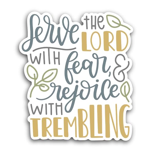 2 (Pieces) 3" and 5" Love The Lord Sticker, Waterproof Vinyl Decals for Many Purpose Like Cars, Truc