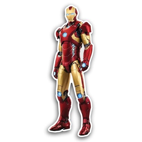 2 (Pieces) 3" and 5" Red RobotToy Sticker, Waterproof Vinyl Decals for Many Purpose Like Cars, Truck