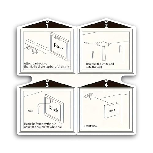2 (Pieces) 3" and 5" Installation Steps Sticker, Waterproof Vinyl Decals for Many Purpose Like Cars,