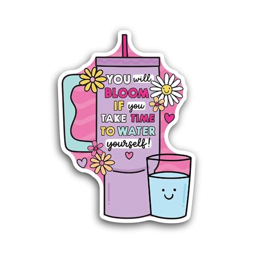 2 (Pieces) 3" and 5" You Bloom Sticker, Waterproof Vinyl Decals for Many Purpose Like Cars, Trucks, 