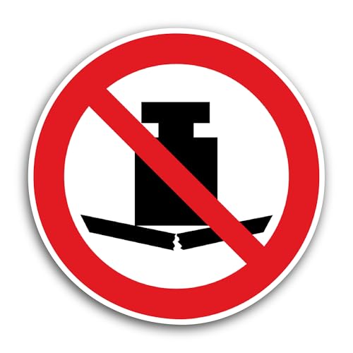 2 (Pieces) 3" and 5" No Heavy Load Sign Sticker, Waterproof Vinyl Decals for Many Purpose Like Cars,