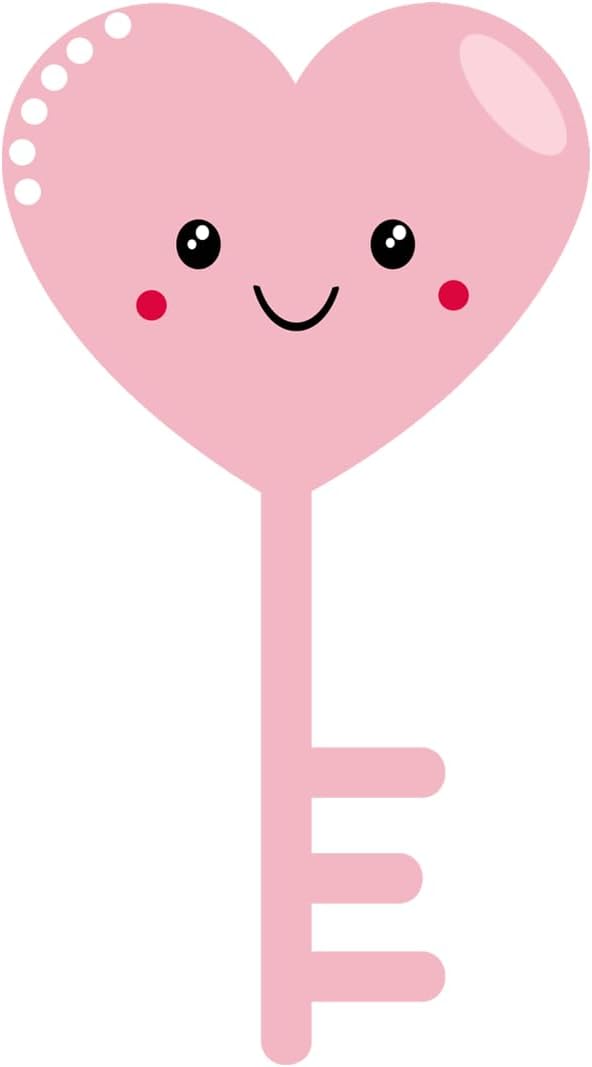 Inspirational Quote Heart Shaped Key Motivational Sticker Vinyl Decal Motivation Stickers- 5" Vinyl Sticker Waterproof