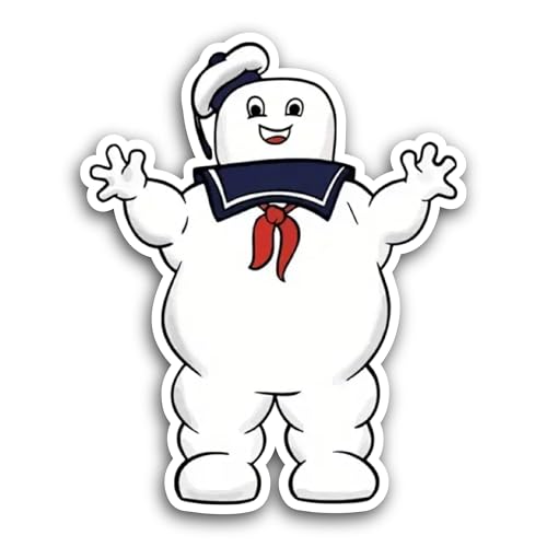 2 (Pieces) 3" and 5" Marshmall0w Man Sticker, Waterproof Vinyl Decals for Many Purpose Like Cars, Tr