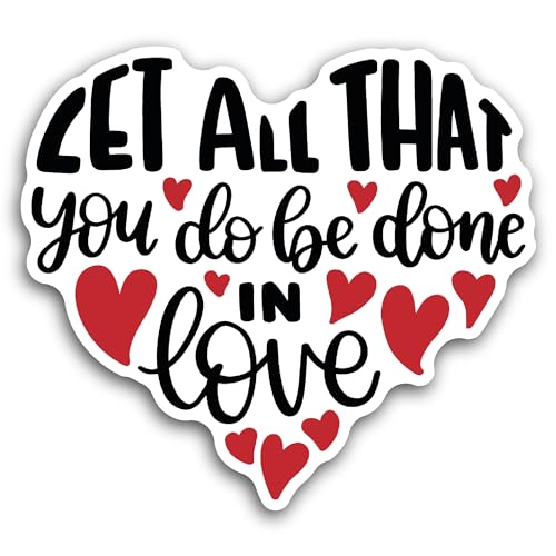 2 (Pieces) 3" and 5" Let All That You Do Sticker, Waterproof Vinyl Decals for Many Purpose Like Cars