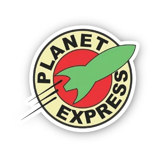 2 (Pieces) 2" and 3" Circular Logo with Green Rocket Icon Sticker, Waterproof Vinyl Decals for Many 