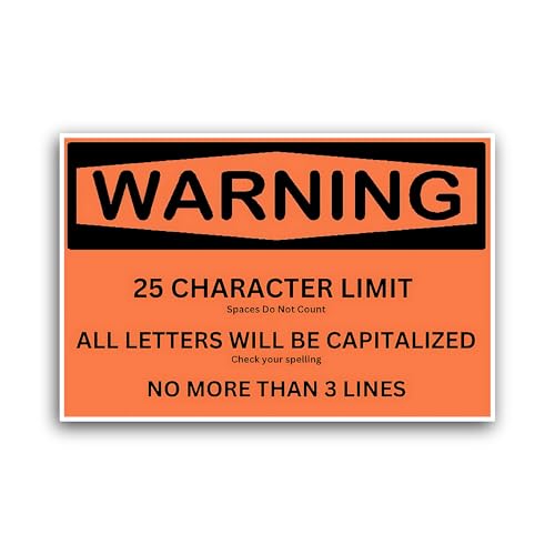 2 (Pieces) 3" and 5" Warning Custom Sign Sticker, Waterproof Vinyl Decals for Many Purpose Like Cars