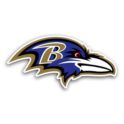 2 (Pieces) 3" and 5" Baltim0re Ravens Decal Sticker, Waterproof Vinyl Decals for Many Purpose Like C