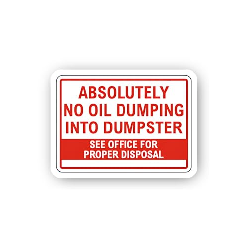 2 (Pieces) 3" and 5" No Dumpster Disposal Notice Sticker, Waterproof Vinyl Decals for Many Purpose L