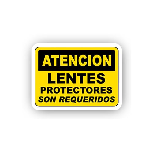 2 (Pieces) 3" and 5" Spanish Vision Safety Alert Sticker, Waterproof Vinyl Decals for Many Purpose L