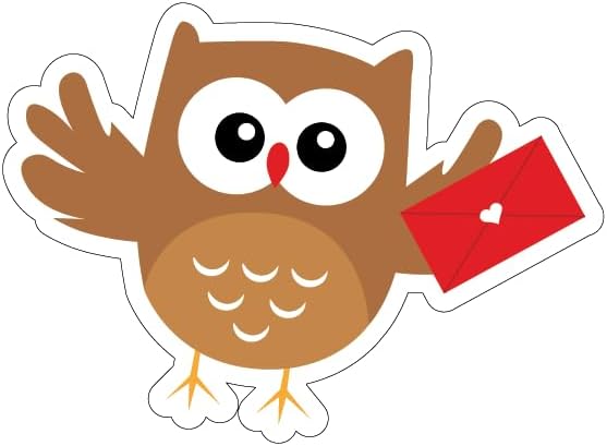 Inspirational Quote Owl with Love Letter Motivational Sticker Vinyl Decal Motivation Stickers- 5" Vinyl Sticker Waterproof