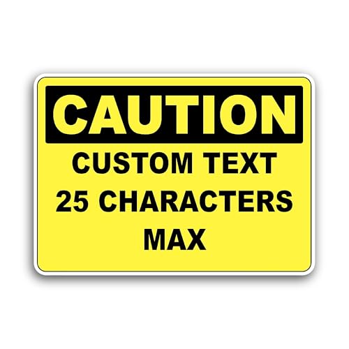 2 (Pieces) 3" and 5" Yellow Caution Sign Icon Sticker, Waterproof Vinyl Decals for Many Purpose Like