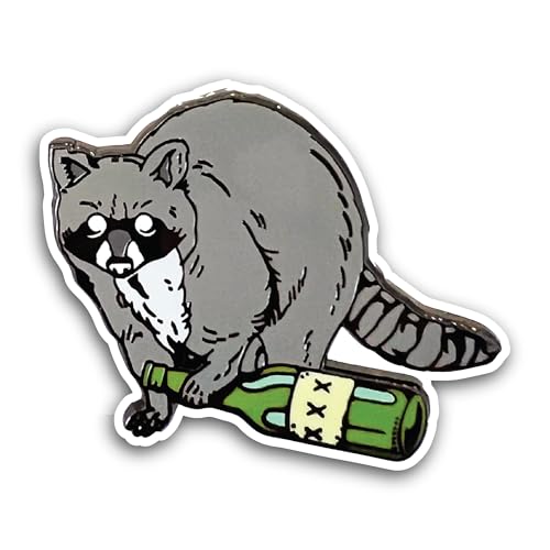 2 (Pieces) 3" and 5" Raccoon with Beer Sticker, Waterproof Vinyl Decals for Many Purpose Like Cars, 