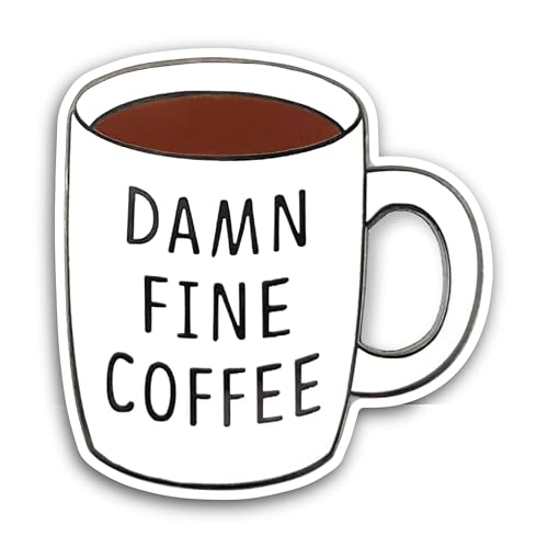 2 (Pieces) 3" and 5" Damn Fine Coffee Sticker, Waterproof Vinyl Decals for Many Purpose Like Cars, T