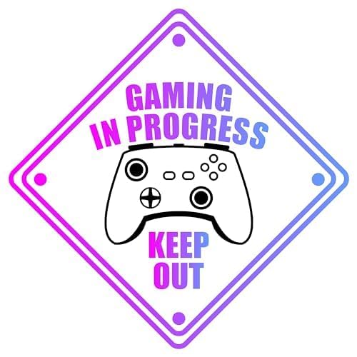 Inspirational Quote Gaming in Progress Keep Out Motivational Sticker Vinyl Decal Motivation Stickers