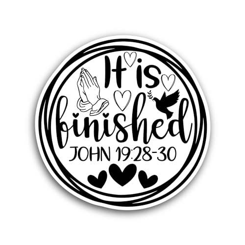 2 (Pieces) 3" and 5" It is Finished Sticker, Waterproof Vinyl Decals for Many Purpose Like Cars, Tru