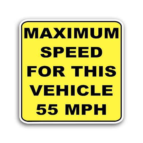2 (Pieces) 3" and 5" Maximum Speed Sign Sticker, Waterproof Vinyl Decals for Many Purpose Like Cars,