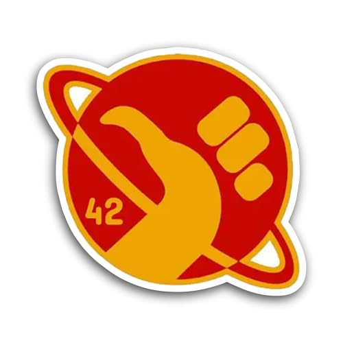 2 (Pieces) 3" and 5" H1tchhikers Guide Logo Sticker, Waterproof Vinyl Decals for Many Purpose Like C